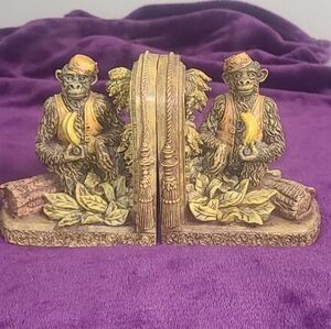 Vintage 1990’s Organ Grinder Monkey Book Ends